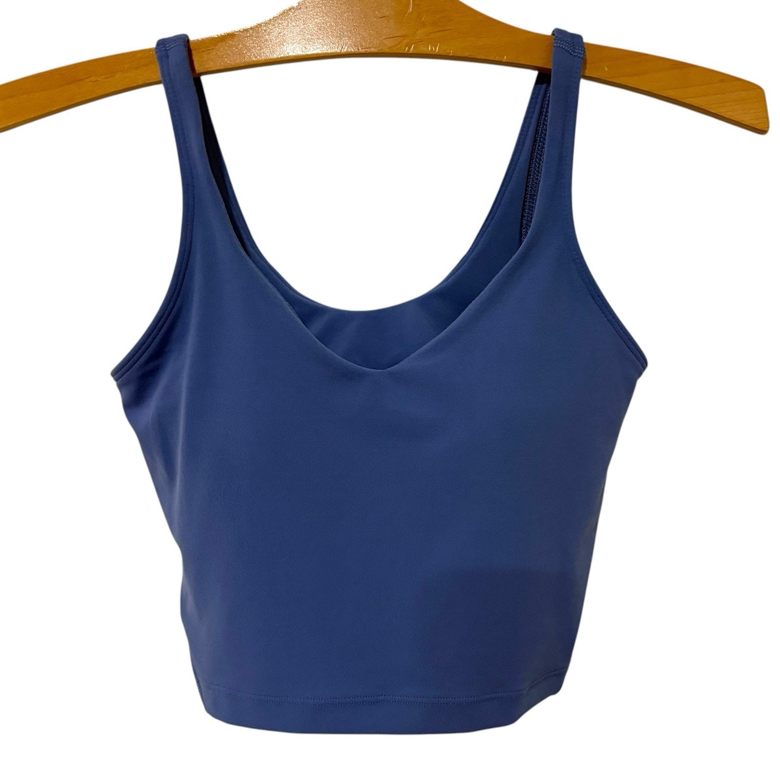 Lululemon | Align Cropped Tank Top Blue Padded Lightweight- Size 2